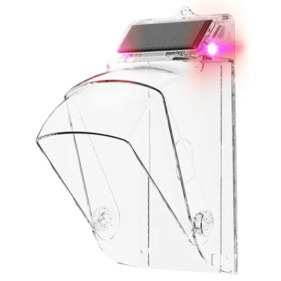 MG-FSG104-W  Solar-Powered WiFi Smart Doorbell Anti-Theft Alarm Mounting Bracket Rain Sensor Waterproof Camera Protection Cover Shield - Transparent