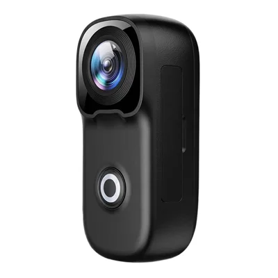 mz02 Fotocamera Sportiva Mini 4K con Angolo Visivo Ampio 156 Gradi, WiFi, Stabilizzazione Giroscopica a 6 Assi, Impermeabile IP65, con Cavo Type-C (senza Scheda di Memoria) - Nero