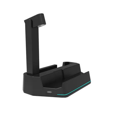 KJH-oplader voor Asus ROG Xbox Ally X (2025)/Ally (2025) Magnetische snelladerstandaard met LED-lampstrip - Zwart