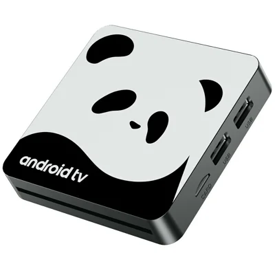 I96 Panda 4K Android 14 TV Box 1+8GB Bluetooth 5.0 Leitor Multimédia por Transmissão - Preto / Tomada EUA
