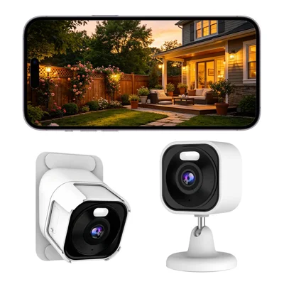 K15 1080P 3MP Security Camera 100 Degree Wide Angle IP66 WiFi Color Night Vision Two-Way Audio IP Camera - White