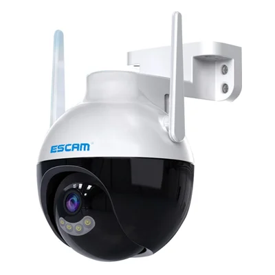 ESCAM QF300 3MP WiFi IP-kamera til app og mobil med AI-menneskegenkendelse, automatisk sporingsfunktion, cloud-lagring, vandtæt overvågningskamera med tovejslyd, nattevision - US-stik