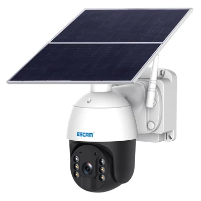 ESCAM QF724 Application Solar Solar Impréprée 3.0MP Camerie PIR Vision Nimbre Pan Camer - Plug