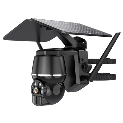 Q7 Wireless WiFi 2MP HD Camera Solar-Powered Outdoor Surveillance Camera - Black