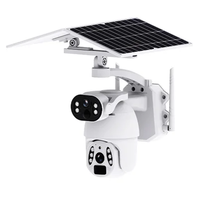 Q6 Max 6MP HD Full-Color Night Vision Low-Power Dual-Lens Solar-Powered Camera, WiFi Version - White