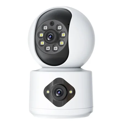 Dual Lens Night Vision HD Camera Home Security Phone Remote Monitoring WiFi Camera (No Memory Card) - US Plug