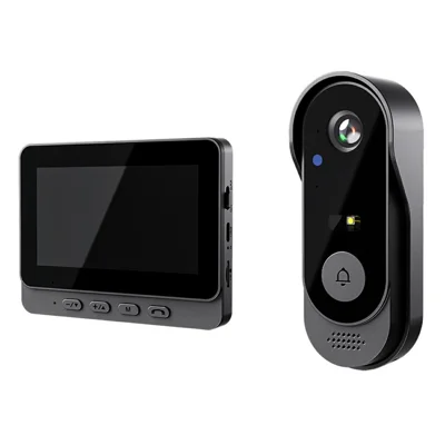 X8 Waterproof Video Doorbell 4.3 inch Indoor Screen Wireless Home Security Intercom HD Camera Two-Way Audio