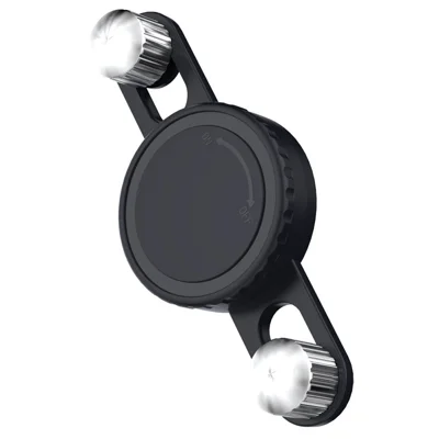 For AirTag Waterproof Case Holder PC Hard Shell Tracker Cover Screw-On Design for Bike Spokes - Black