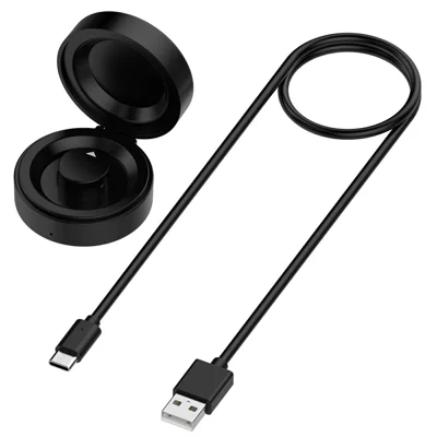 XY-153 For Oura Ring 4 (Size 15) Wireless Charging Case with USB Cable Smart Ring Portable Charger - Black