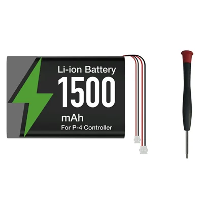 DOBE FOMIS ELECTRONICS TP4-5401 Ersatzakku für Sony PlayStation 4 Controller 1500 mAh Lithium-Ionen-Akku mit Schraubendreher-Set