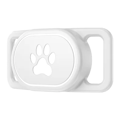 CS50 pour Xiaomi Tag Tracker Étui de Protection Étui en Silicone Étanche pour Collier de Chat Anti-perte Dispositif de Protection - Blanc