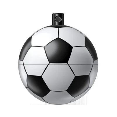 Fußball-Stil Smart Tracker Anti-Verlust Locator mit Soundalarm für Portemonnaie, Schlüsselanhänger, Gepäckfinder – Weiß
