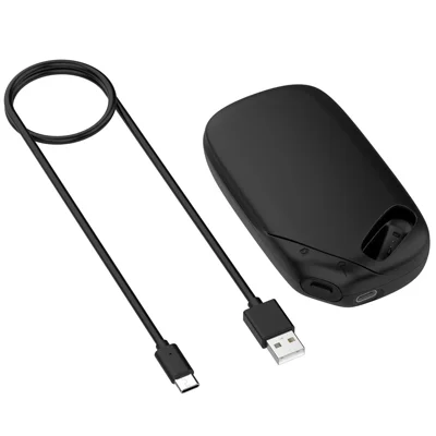 650 mAh Ladetasche für HP Poly Voyager Legend 50 / Legend 30 Bluetooth-kompatible Ohrhörer, Type-C und kabelloses Laden – Schwarz