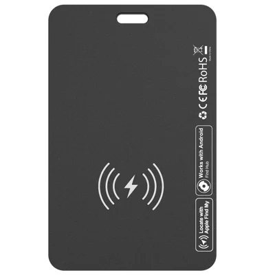 F40 Bluetooth-compatible Card Smart Anti-Lost Tracker Android Find Hub Wireless Charging Locator for Bikes Luggage - Black