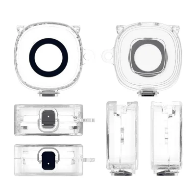 For RingConn Smart Ring Charger Dock TPU-beskyttelsesdækk med lås, IPX vandresistent støvbeklædning - gennemsigtig
