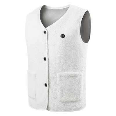 16-Panel 5V USB Heated Vest with Carbon Fiber and Graphene Heating, 3-Level Button Control, IPX7 Waterproof, Machine Washable