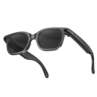 Óculos Inteligentes L806 Câmera 12MP Gravação de Vídeo 1080P Chamadas Bluetooth-Compatible Tradução Global Óculos de Realidade Aumentada - Preto/Lentes de Sol