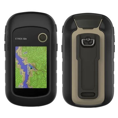 Silikonvårdhölse för Garmin eTrex 201x/309x/32x handhållen GPS-navigator - Svart