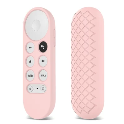 GS0081 Silicone Case for Google Chromecast 2020 TV Remote Controller Shockproof Protective Cover - Pink