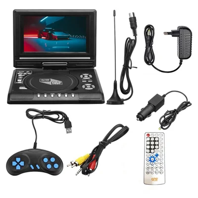 7.8 inch HD LCD Screen Portable DVD with TV Player Support SD / MMC Card / Game Function / USB Port - EU Plug
