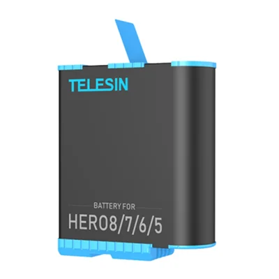 Bateria TELESIN GP-BTR-801 1220mAh para câmera GoPro Hero 5 / 6 / 7 / 8 Peça de reposição de bateria totalmente decodificada