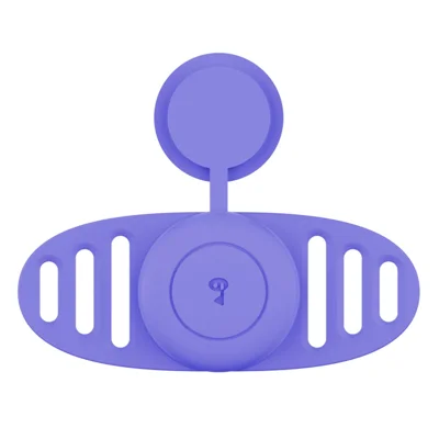 For Apple AirTag Protective Case Dog Cat Collar Tracker Silicone Cover Protection Shell - Purple