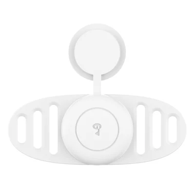 For Apple AirTag Protective Case Dog Cat Collar Tracker Silicone Cover Protection Shell - White