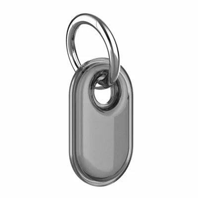 Compatible with Samsung Galaxy SmartTag2 Protective Case Waterproof Bluetooth-compatible Tracker TPU Cover - Transparent Black