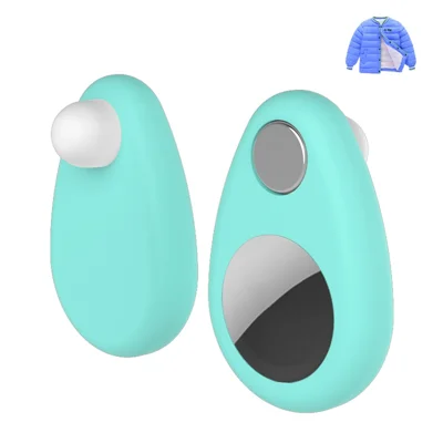 For Apple AirTag Bluetooth-compatible Tracker Silicone Sleeve Anti-Lost Locator Cover (Not Waterproof) - Mint Green