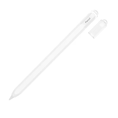 For Apple Pencil 3 (USB-C) Silicone Sleeve Stylus Pen Flexible Case Protective Cover - White