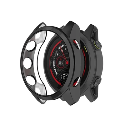 Electrolytisch verzinkte behuizing voor Garmin Forerunner745 TPU Smartwatch beschermende frame - Zwart