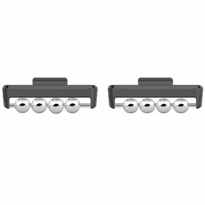 1 Pair for Huawei Watch Fit 2 DIY Strap Connector Beads Design Bracelet Metal Connect Adapter - Black