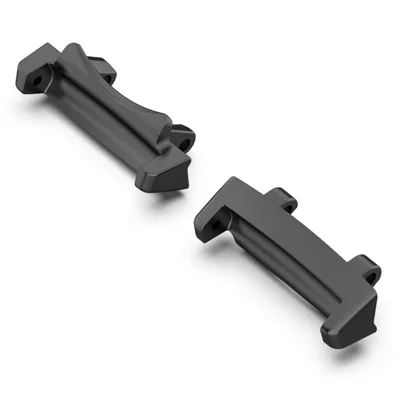 1 Pair Watchband Connector for Huami Amazfit T-Rex 3 22mm Watch Strap Metal Adapter - Black
