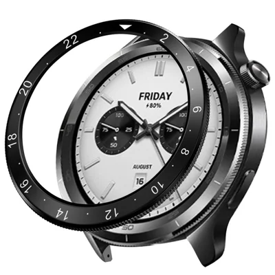 For Xiaomi Watch S4 47mm / S3 Numbers Dot Design PC Bezel Smartwatch Protective Ring