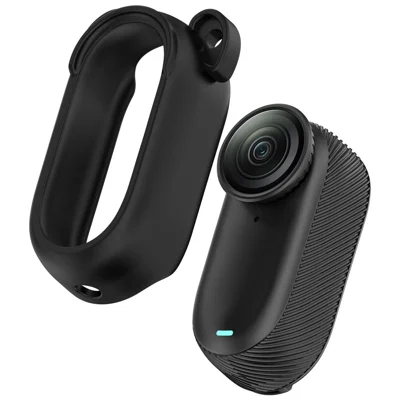 For Insta360 GO 3 / GO 3S Silicone Protective Case Hollow Out Design Camera Cover - Black