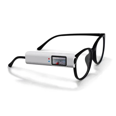 S110 First Person View Glasses Camera IPS Display WiFi APP Control 2.7K Ultra HD Video Recorder with 32G TF Card - White