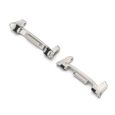 1Pair 20mm Watch Band Adapter for Samsung Galaxy Watch9 40mm / 44mm / Watch8 44mm / 40mm / Watch8 Classic 46mm Metal Connector with Rubber Insert - Titanium
