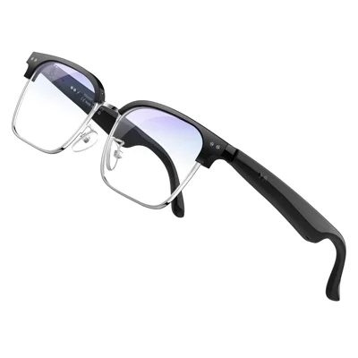 W100D AI BT Audio Smart Glasses Real-Time Translation / Voice Assistant / Music Playback - Anti Blue-Ray
