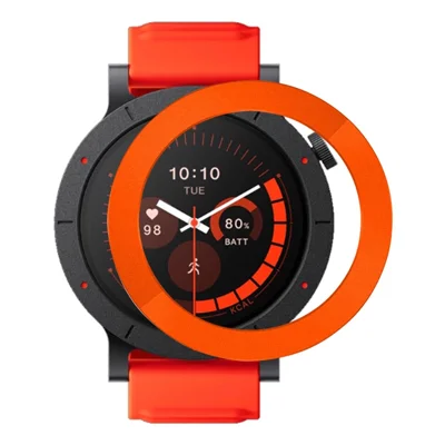 Bezel de Acabamento Mate em PC para Substituição do Relógio Nothing CMF Watch 3 Pro - Laranja