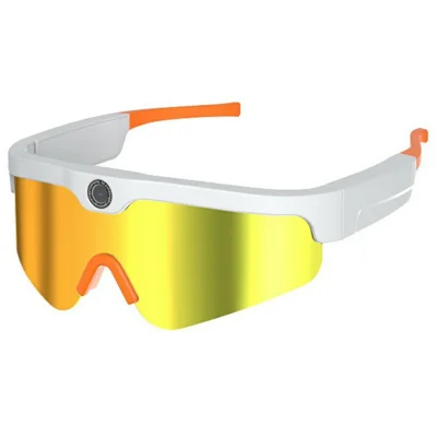 XV15 AI Translation Smart Glasses UV Protection Bluetooth-Compatible Glasses 4K HD Camera for Outdoor Cycling - Gold