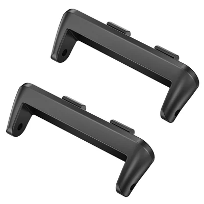 2Pcs 16mm Stainless Steel Watch Strap Connector for Huawei Band 11  /  11 Pro Metal Watchband Adapter - Black