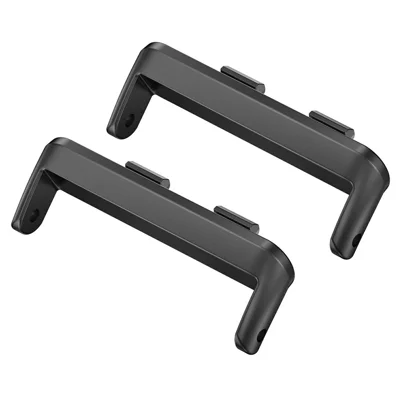 2Pcs 18mm Stainless Steel Watch Strap Connector for Huawei Band 11  /  11 Pro Metal Watchband Adapter - Black