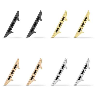 4 Pairs 14mm Metal Strap Connectors for Apple Watch Ultra 3 2 1 49mm / Series 11 10 46mm / 9 8 7 45mm / SE3 SE2 SE 6 5 4 44mm / 3 2 1 42mm Stainless Steel Adapters - Mixture