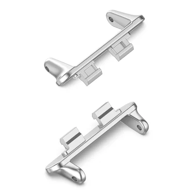 1 Pair 18mm Connectors for Huawei Band 11 / 11 Pro / 11 NFC / 11 Pro NFC Metal Zinc Alloy Watch Band Adapters - Silver