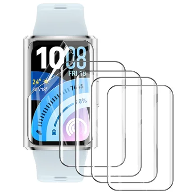 4Pcs for Huawei Band 11 Pro Watch Screen Protector 3D Full Coverage HD Clear TPU Hydrogel Film - Transparent