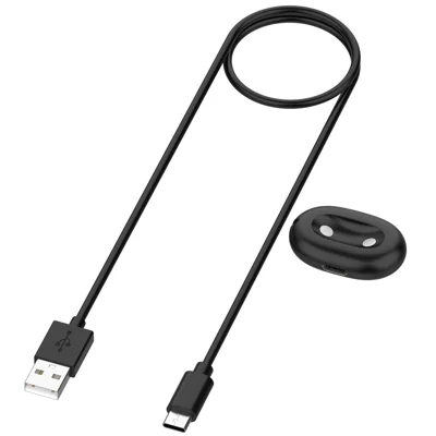 For Google Pixel Watch 4 45mm / 41mm Magnetic Charging Dock 5V 1A Type-C Portable Charger Adapter with Cable - Black