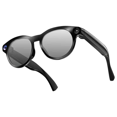 CY05MAX 8MP Kamera-AI-Smartbrille mit selbsttönenden Gläsern und Ladeetui – Schwarz