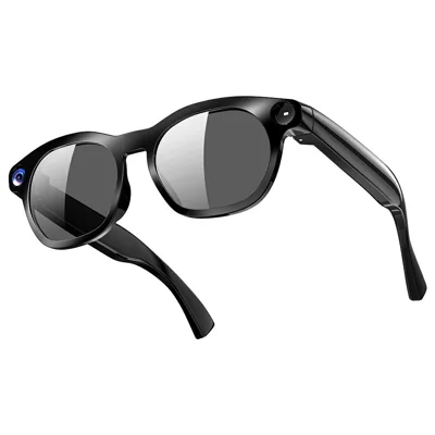CY03 MAX 8MP 1080P AI Smart Glasses with Voice Control and Real-Time Translation for Vlogging - Black