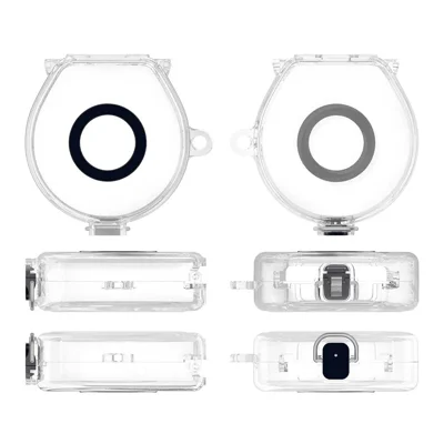 TPU-beskyttelsesdækk for Oura Ring 4 / Oura Ring 5 opladerdæksel med integreret flipdæksel opbevaringsholder - Gennemsigtig