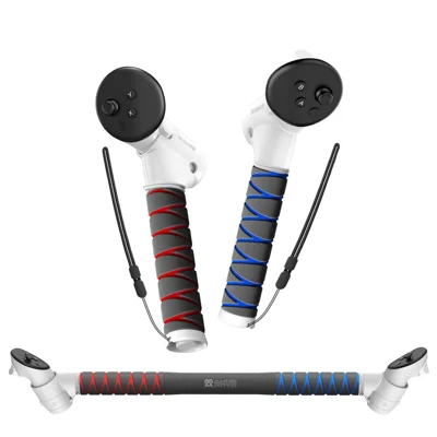 AMVR Q3JP3 2 pièces poignées d'extension pour manette VR pour Meta Quest 3 / Quest 3S accessoires de jeu VR avec poignée en ABS + éponge